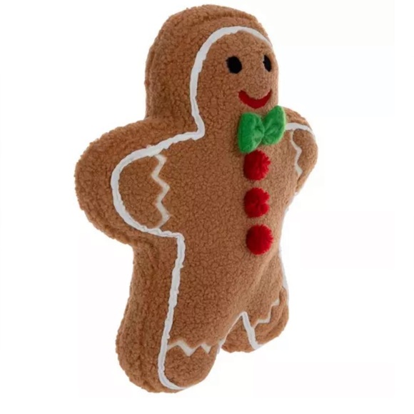 Fluffy Gingerbread Man Pillow - Picture 1 of 3